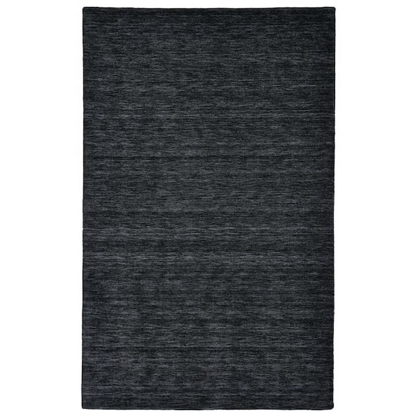 4 ft. x 6 ft. Black Solid Color Area Rug