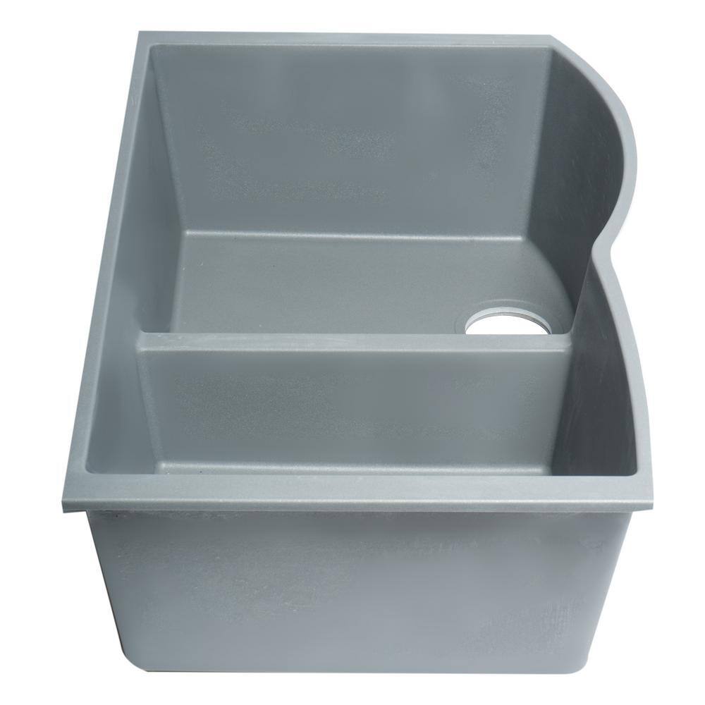Titanium Gray Double Bowl Granite Composite Undermount Kitchen Sink