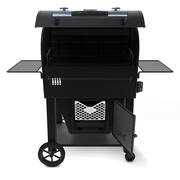 Marshal Centerbox Charcoal Smoker, 1200 sq. in. Black