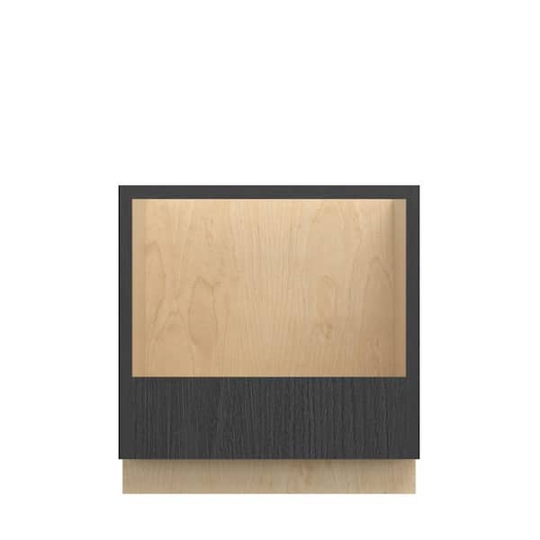 Kunal Kitchens Jamestown Recessed 33 in. W x 34.5 in. H x 24 in. D in Espresso Plywood Assembled Single Oven Base Cabinet