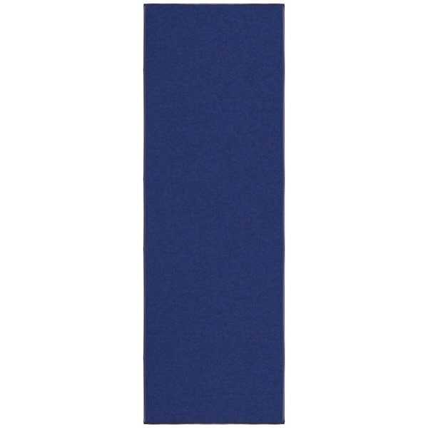 Ottomanson Ottohome Collection Non-Slip Rubberback Modern Solid Design 2x5 Indoor Runner Rug, 1 ft. 8 in. x 4 ft. 11 in., Navy