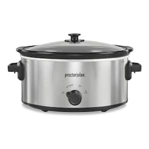 6 qt. Silver Slow Cooker with Double Dish