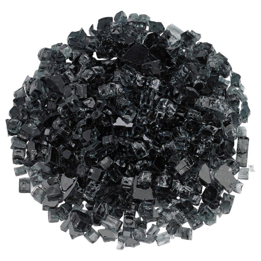 1/2 in. Black Fire Glass 10 lbs. Bag