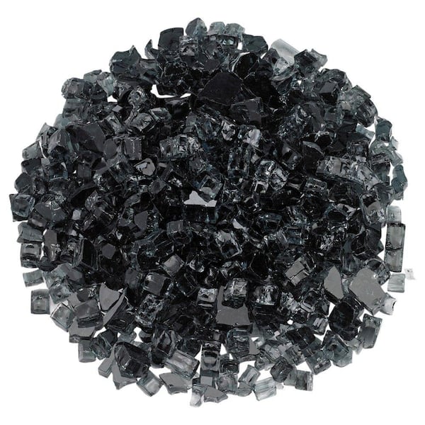 American Fire Glass 1/2 in. Black Fire Glass 10 lbs. Bag