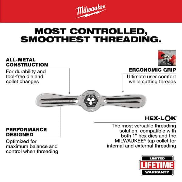 Milwaukee Hex-LOK 2-in-1 Tap and Die Threading Handle Set (1-Piece