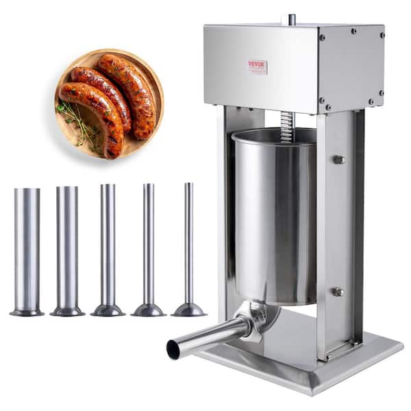 VEVOR Electric Sausage Stuffer 12- L Vertical Meat Stuffer Made of Food-grade 304 Stainless Steel for Home, Commercial