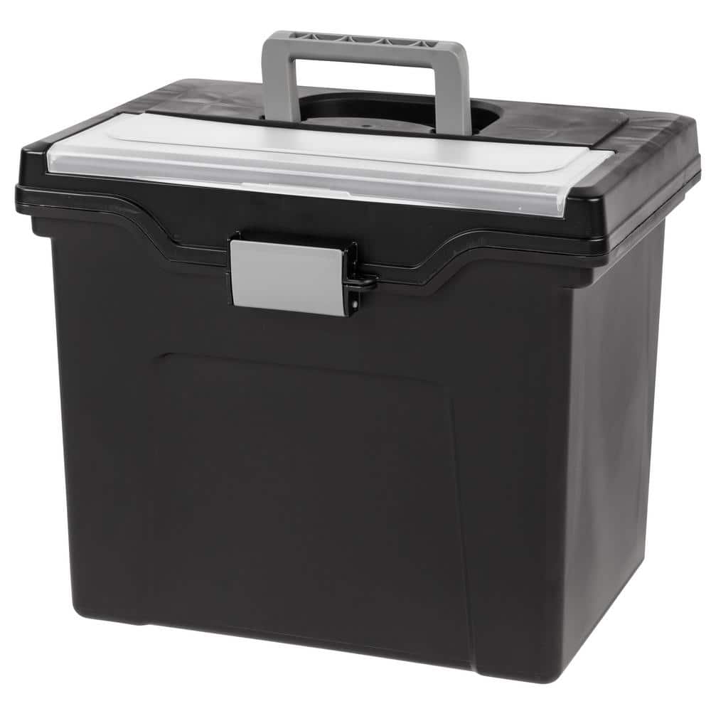 File Box Organizer Storage Basket Bin with Handle Collapsible Folder Container 