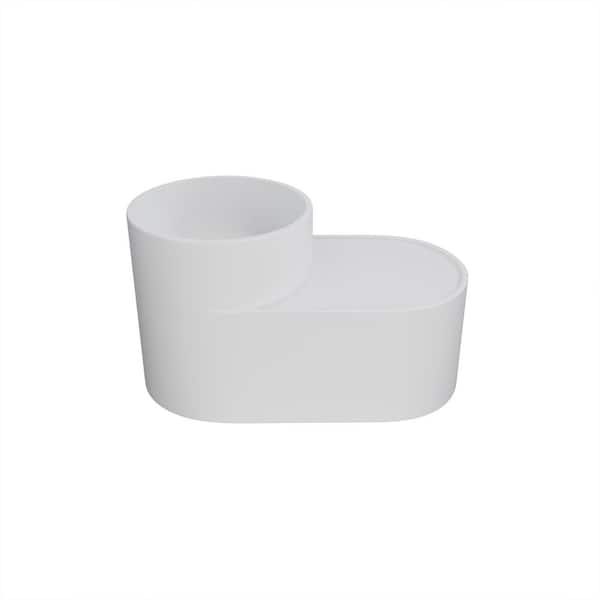 Monaco 20" Solid Surface Oval Wall-Mounted Sink In Matte White