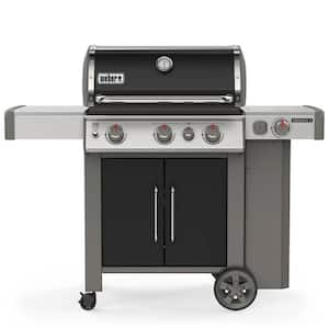Genesis II E-335 3-Burner Liquid Propane Gas Grill in Black with Built-In Thermometer and Side Burner