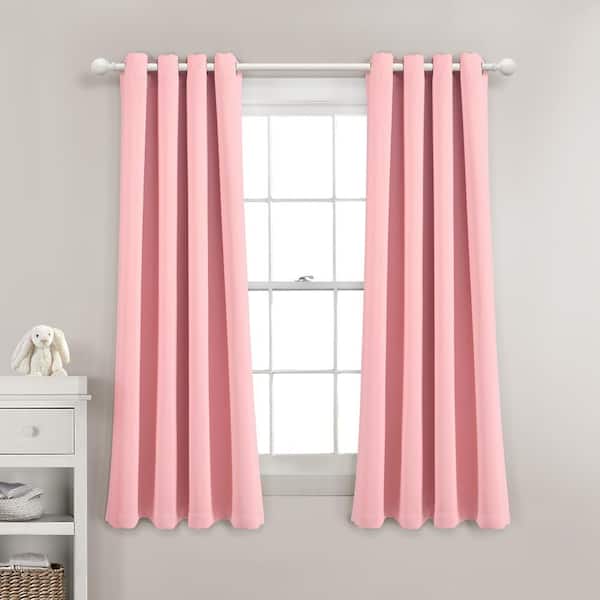 Lush Decor Fairytale Pink Insulated, Pink Grommet Curtain Panels