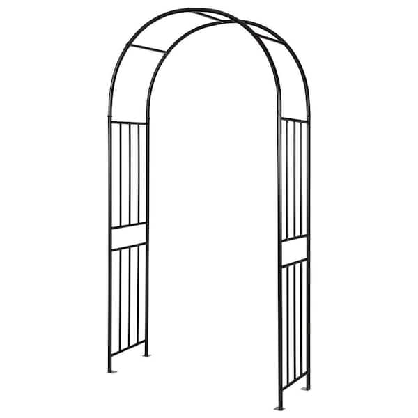 86 in. Metal Garden Arch with Stakes, Wide Sturdy Garden Arch Trellis