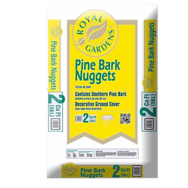 Royal Garden 2 cu. ft. Pine Nugget Mulch PNRG20P2 The Home Depot