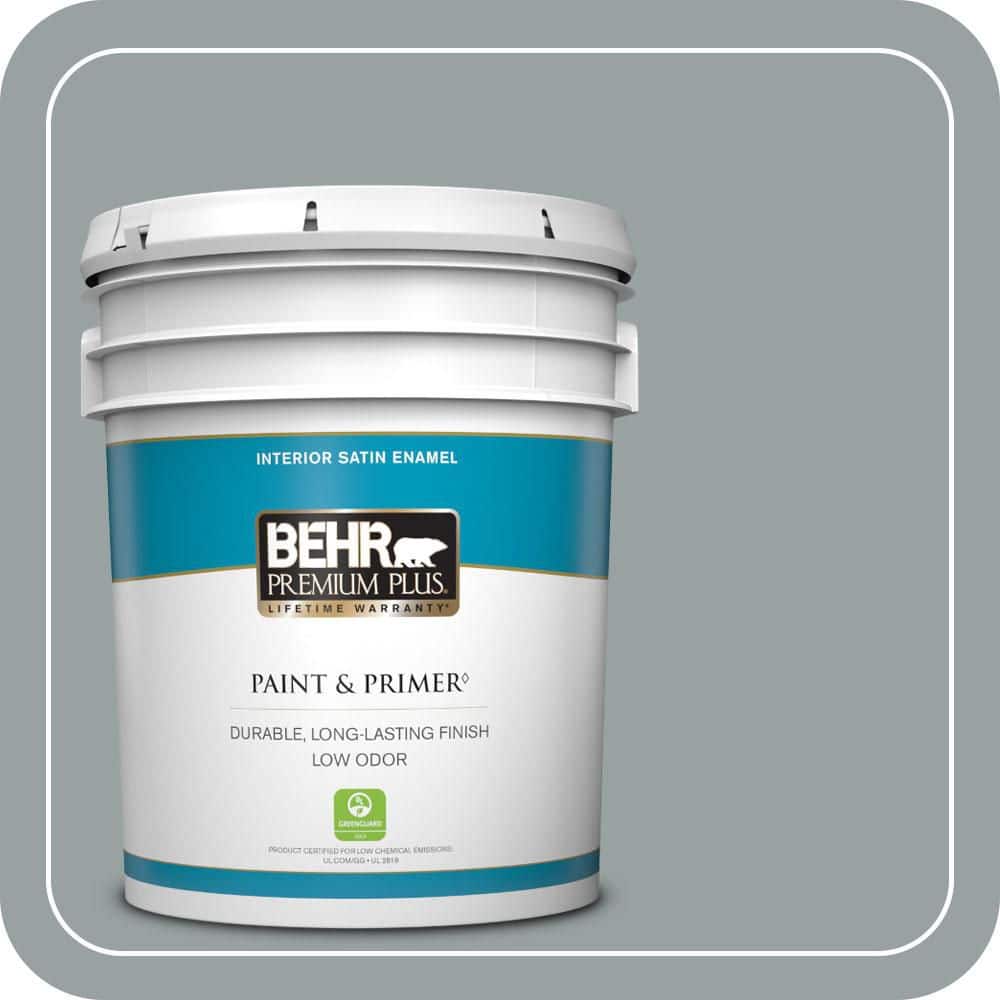 5 gal. Home Decorators Collection #HDC-SM16-02 River Rock Grey Satin Enamel Low Odor Interior Paint & Primer price history on PriceWatchPro