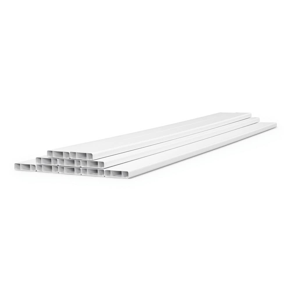 1-1/2 in. x 5-1/2 in. x 8 ft. White Vinyl Ranch Fence Rail (10-Pack) price history on PriceWatchPro