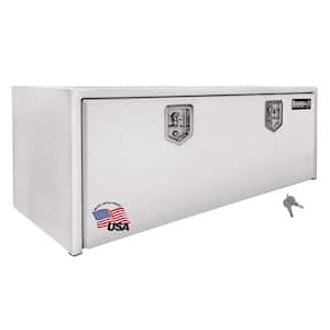 24 in. x 24 in. x 60 in. White Steel Underbody Truck Tool Box