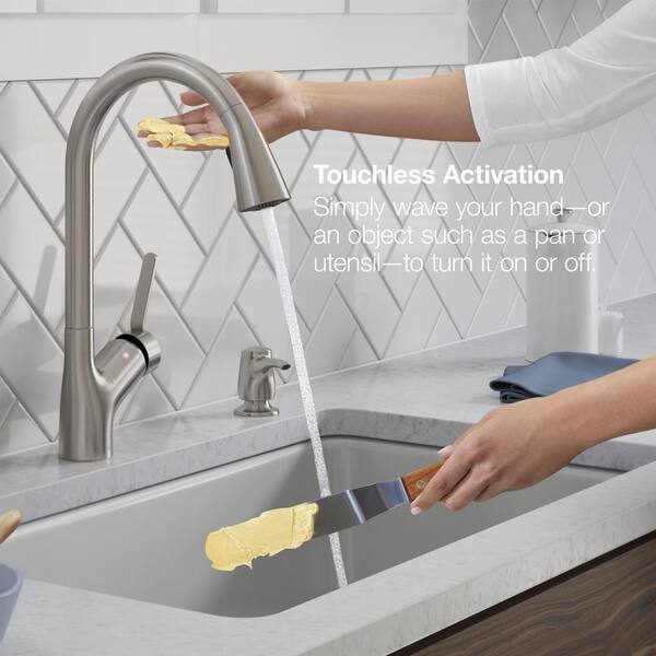 Factory KOHLER Setra Single-Handle Voice Activated Pull-Down Sprayer Kitchen Faucet with