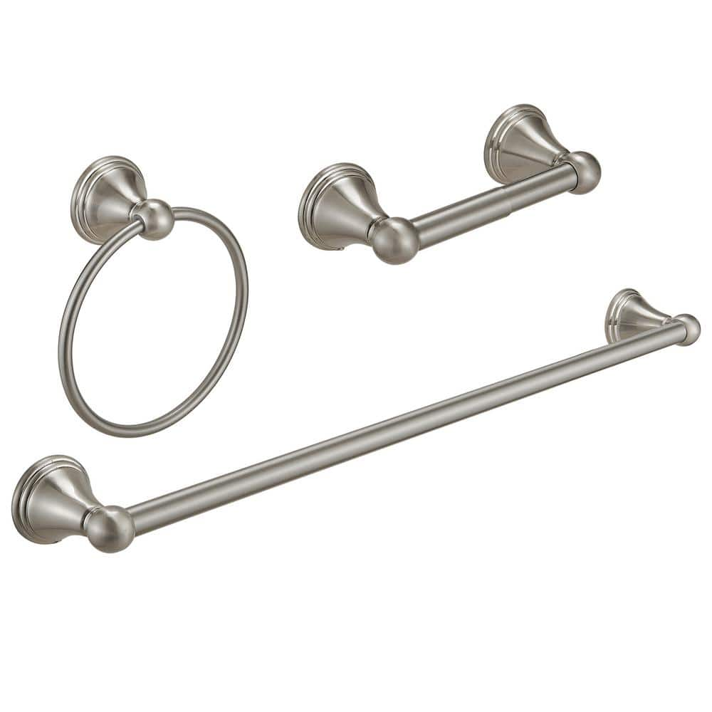 Bwe 3 Piece Bath Hardware Set Accessories With 24 In Towel Bar，toilet