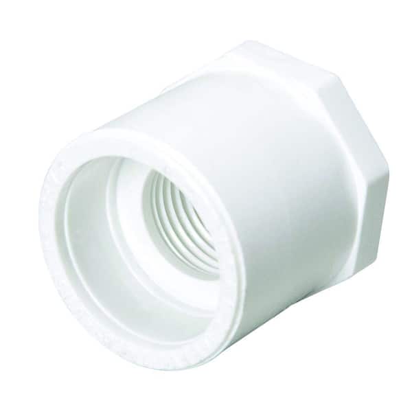 Mueller Streamline 3/4 in. x 1/2 in. PVC Schedule 40 Pressure SPG x FPT Flush Bushing