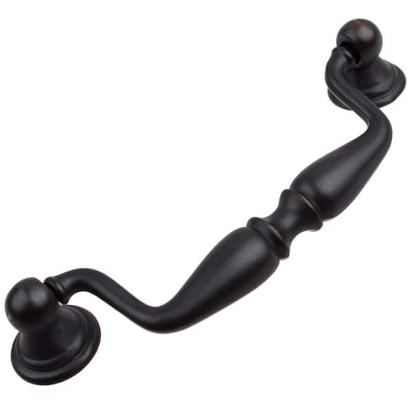 GlideRite 3-3/4 in. Center-to-Center Oil Rubbed Bronze Classic Swing Bail Drawer Pull (10-Pack)