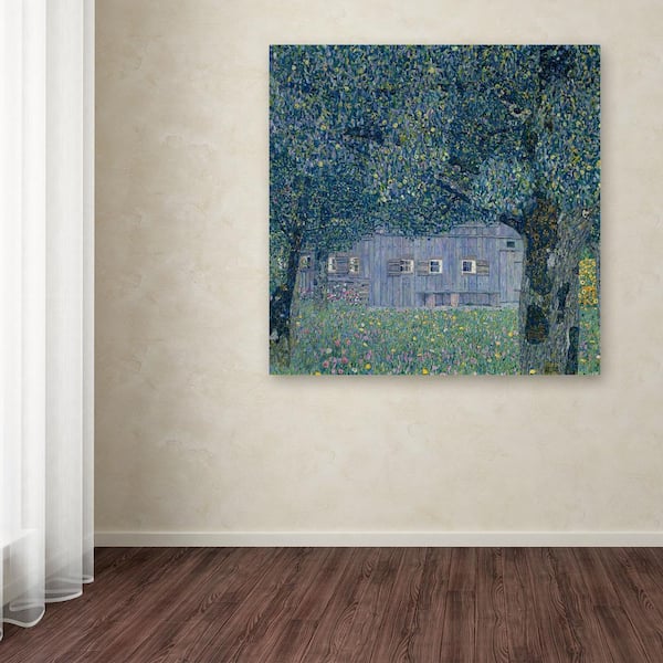 Farmhouse In Upper Austria by Gustav Klimt Hidden Frame Nature Art Print 18  in. x 18 in.