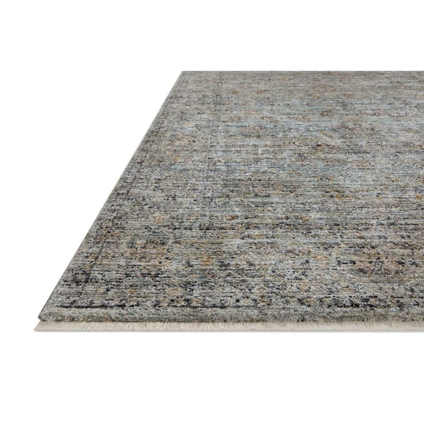 Jean Stoffer Katherine Ocean / Gold 9 ft. 6 in. x 13 ft. 1 in. Traditional Area Rug
