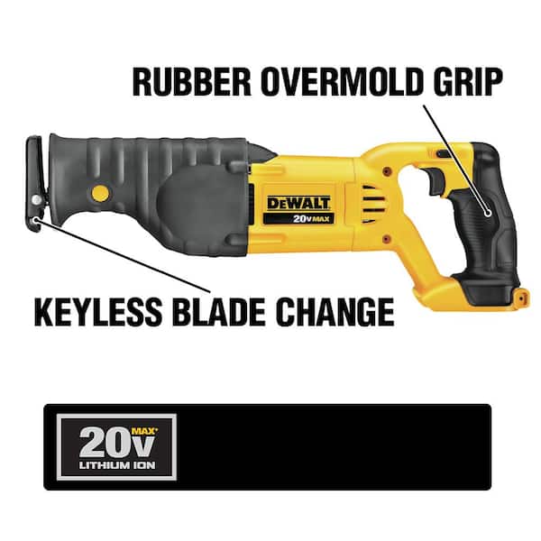DeWalt DCD996P2W380B 20-Volt Max XR Cordless Brushless 3-Speed 1/2 in. Hammer Drill with (2) 20-Volt 5.0Ah Batteries & Reciprocating Saw