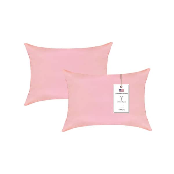 Set of 2 - Throw Pillows Square Light Orange Solid In/Outdoor - 20 Set of 2 - Throw Pillows Square Light Orange Solid In/Outdoor - 20