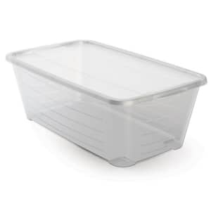 Durable 6.0 Qt. Clear Shoe and Closet Storage Box Container (24-Pack)
