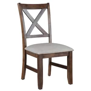 Astoria Mocha Brown Upholstered Side Chair Set of 2