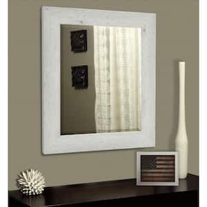 Large Rectangle White Beveled Glass Classic Mirror (45.5 in. H x 39.5 in. W)