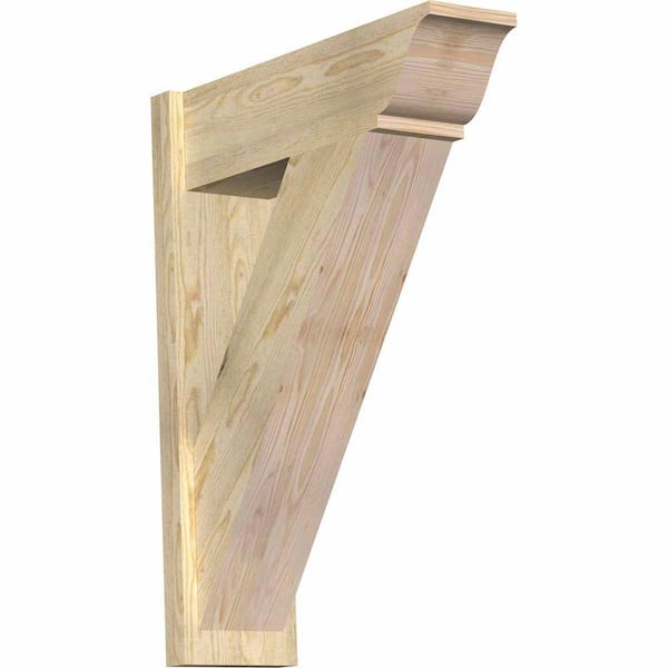 Ekena Millwork 8 in. x 34 in. x 26 in. Douglas Fir Traditional Rough Sawn Outlooker