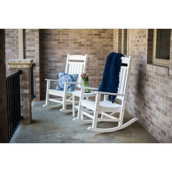 DUROGREEN Icon Teak Recycled Plastic Adirondack Chair with Side Table (2-Pack)