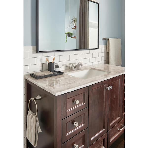 Classic Bathroom Vanity Sink 4" Centerset Lavatory Faucet Brushed Nickel 