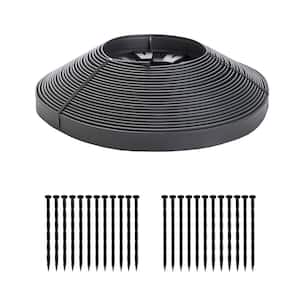 75 ft. L x 2.5 in. W x 1.7 in. H Commercial Grade Black Plastic No-Dig Edging Kit