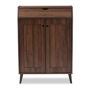 Cormier Brown MDF 1-Drawer Shoe Cabinet