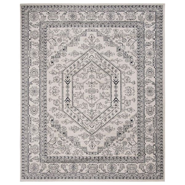 Unbranded Blue Polypropylene 8 ft. x 10 ft. Oriental Indoor Area Rug