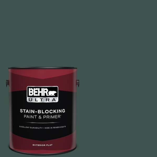 BEHR ULTRA 1 gal. #480F-7 Sycamore Tree Flat Exterior Paint & Primer