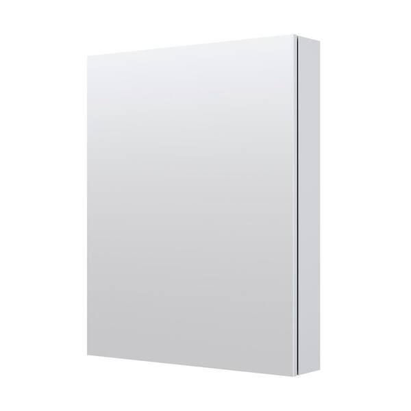 24 in. W x 30 in. H Rectangular Aluminum Recessed/Surface Mount Medicine Cabinet with Mirror and Glass Shelves