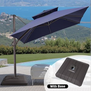 extra large patio umbrella and stand 15ft Outdoor Patio Umbrella Double Side Large Market Umbrella Crank with  Base