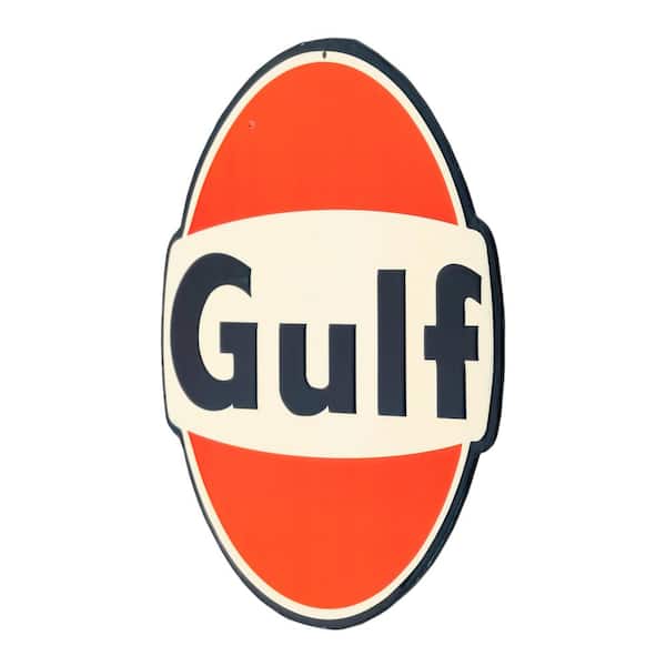Open Road Brands Gulf Oil Embossed Tin Sign 11181156-S - The Home Depot