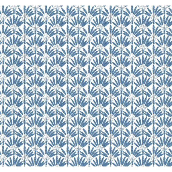 York Wallcoverings Frond Fan Blue Paper Strippable Roll (Covers 60.75 sq. ft.)