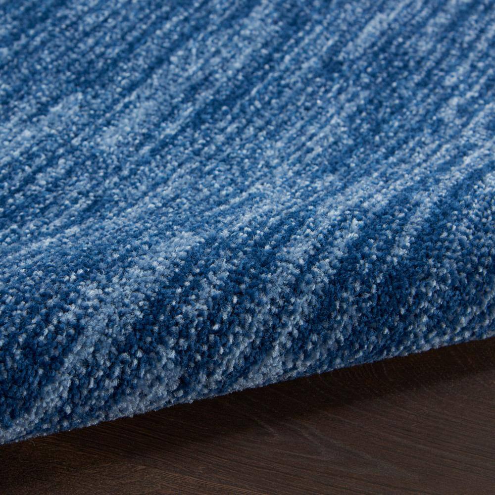 Navy Blue Solid Synthetic Indoor/Outdoor 2'2" x 7'6" Area Rug