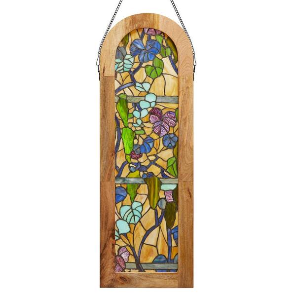 thumbnail image 2 of River Of Goods Celtic Cross Stained Glass Panel - 18 Inch Hanging Sun Catcher Window Decor 2 of 5