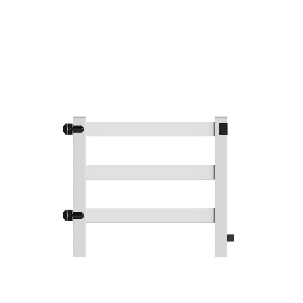 Barrette Outdoor Living 3Rail Post and Rail 5 ft. x 4 ft. White Vinyl
