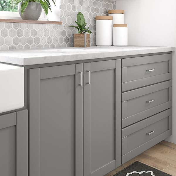 (10-Pack) Eglinton Collection 3 in. (76 mm) Modern Brushed Nickel Rectangular Cabinet Bar Pull