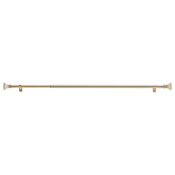 48" Champagne NEW Telescoping 5/8" Cage Finial Single Curtain Rod Kit 28" 
