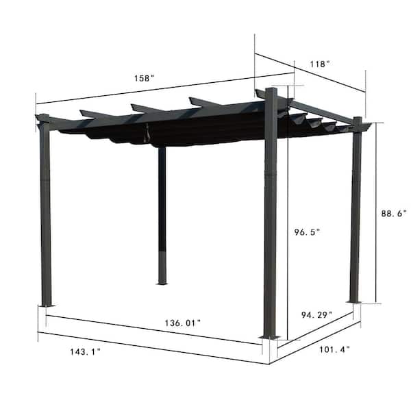 Sanon　1207 Amazon.com : Outsunny 13' x 10' Retractable Awning, Patio