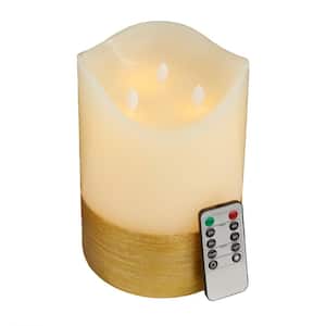 White Wax Traditional Flameless Candle