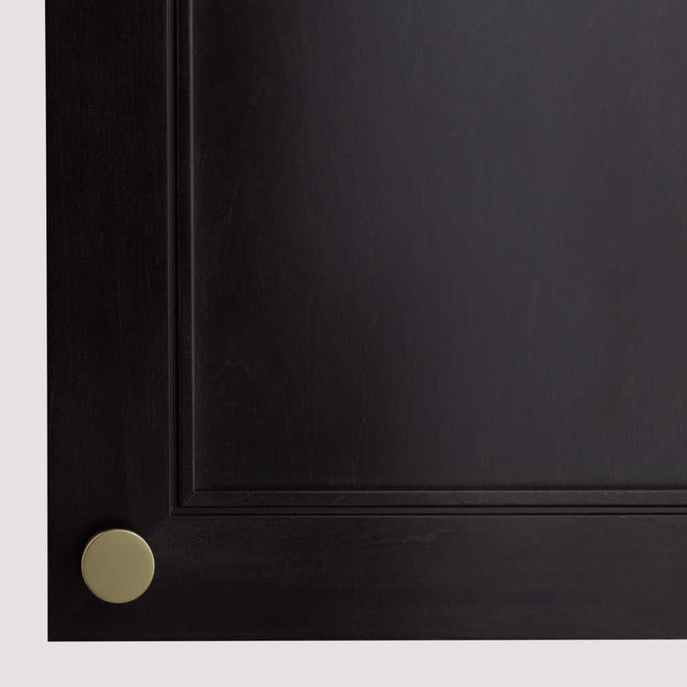Ethan 1-1/4" Round Brushed Brass Knob with Mounting Hardware
