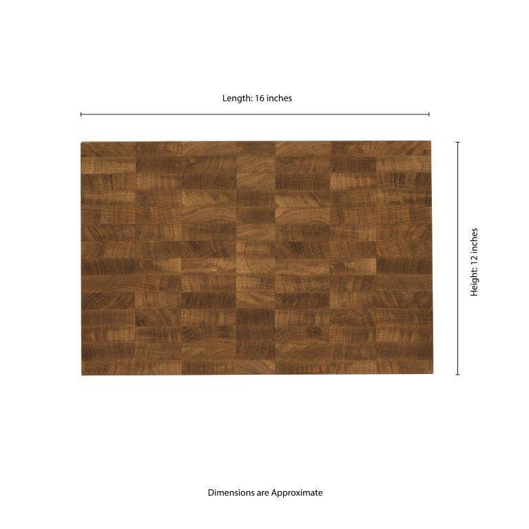 16'' x 12'' Acacia End Grain Reversible Chopping Block